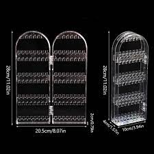 1pc 240 Holes Transparent Earrings Display Rack With Large
