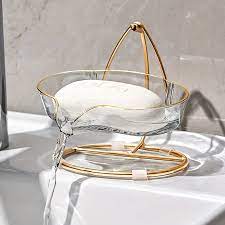 1pc Soap Drain Dish, Simple Soap Holder For Home Bath