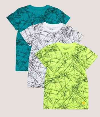 Matalan Boys 3 Pack Multi-coloured T-Shirts (6-7 Yrs)