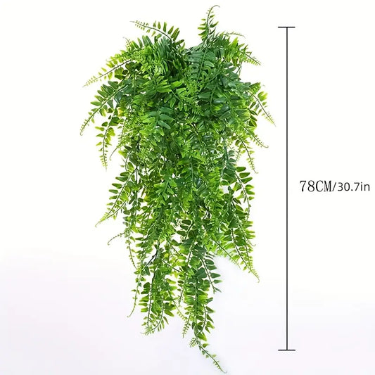 1 Pack, Simulation Wall Hanging Persian Grass Rattan Artificial Hanging Fern Plant Vine Hanging Green Plant1 Pack, Simulation Wall Hanging Persian Grass Rattan Artificial Hanging Fern Plant Vine Hanging Green Plant