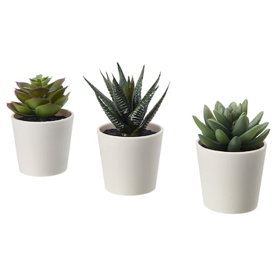 FEJKA Artificial potted plant with pot, in/outdoor Succulent