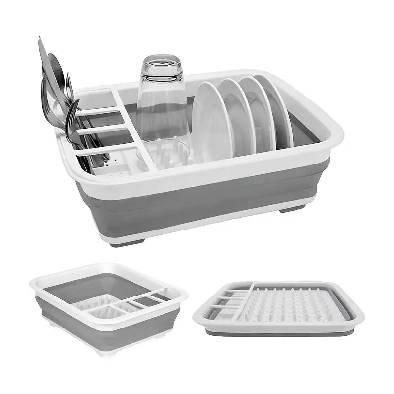 1pc Large Foldable Dish Drying Rack for Kitchen Counter