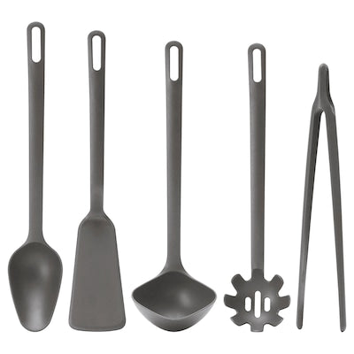FULLÄNDAD 5-piece kitchen utensil set - Grey