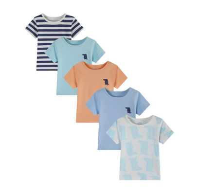 Hello World Baby Boy Pack Of 5 T-shirts