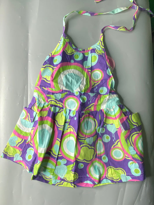 Tots & Togs Multicolor  patterned Girls Casual Dress