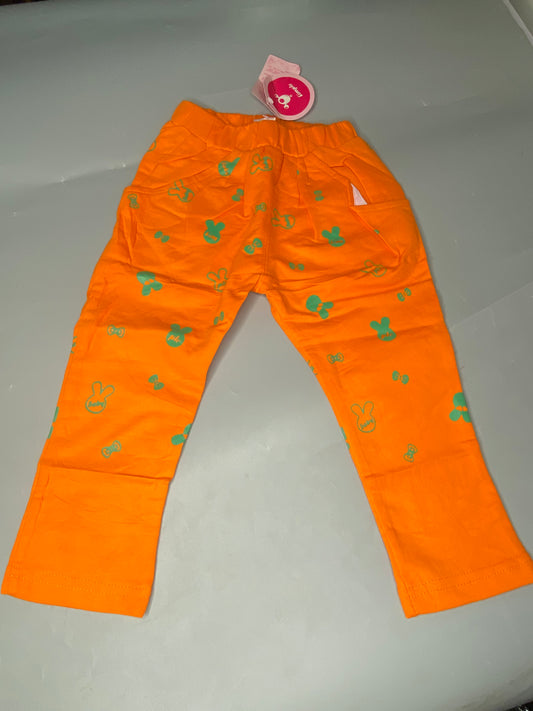 Tots & Togs Orange Rabbit Bow Girls Joggers