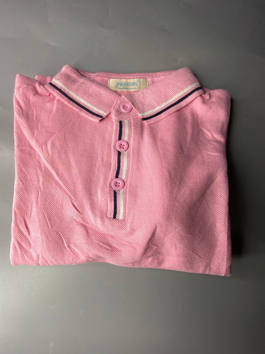 Tots & Togs Yayami Pink Short Sleeve Polo - Pink