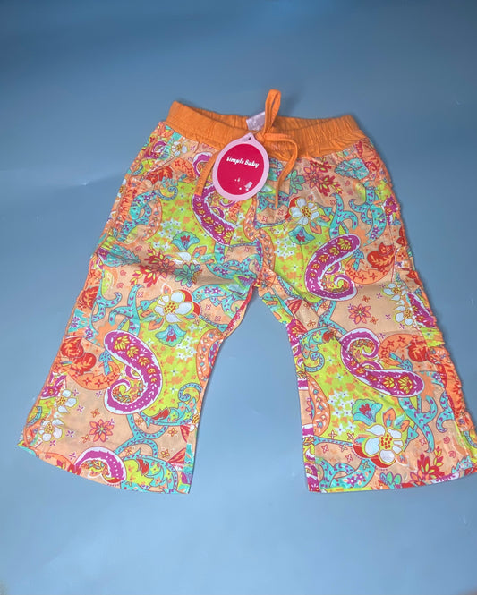 Tots & Togs Orange Mix Girls Pants