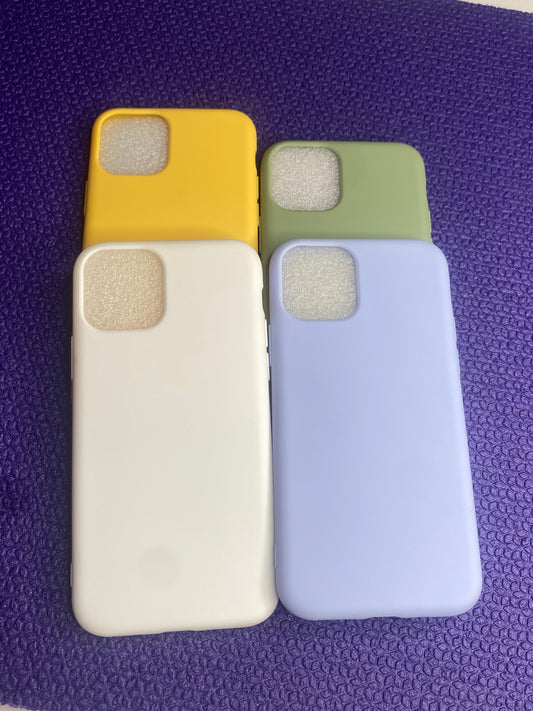 Ceedex 4Pc Plain Phone Case For IPhone -  Light Blue ,Green, White& Yellow