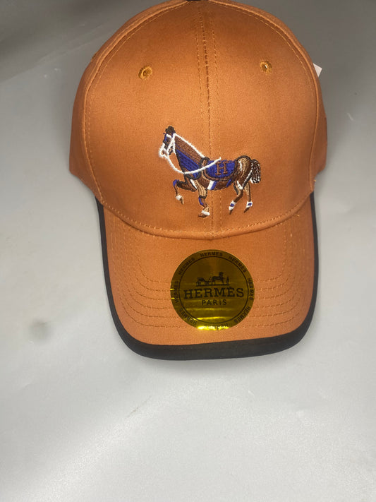 T&C - Hermes Paris baseball cap / fashionable basic color brown & black