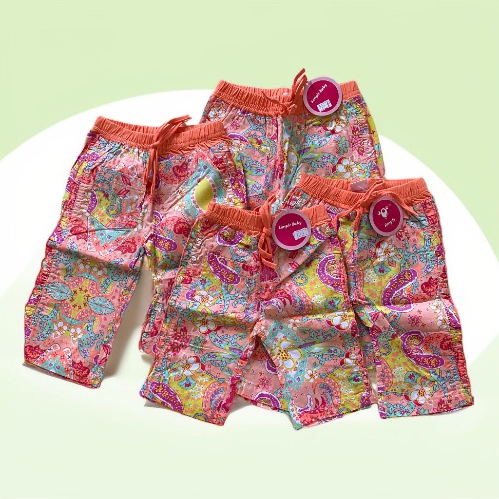 Tots & Togs Orange Mix Girls Pants