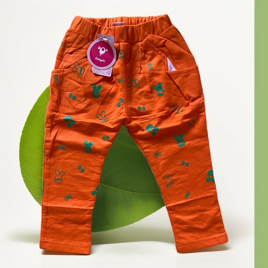 Tots & Togs Orange Rabbit Bow Girls Joggers