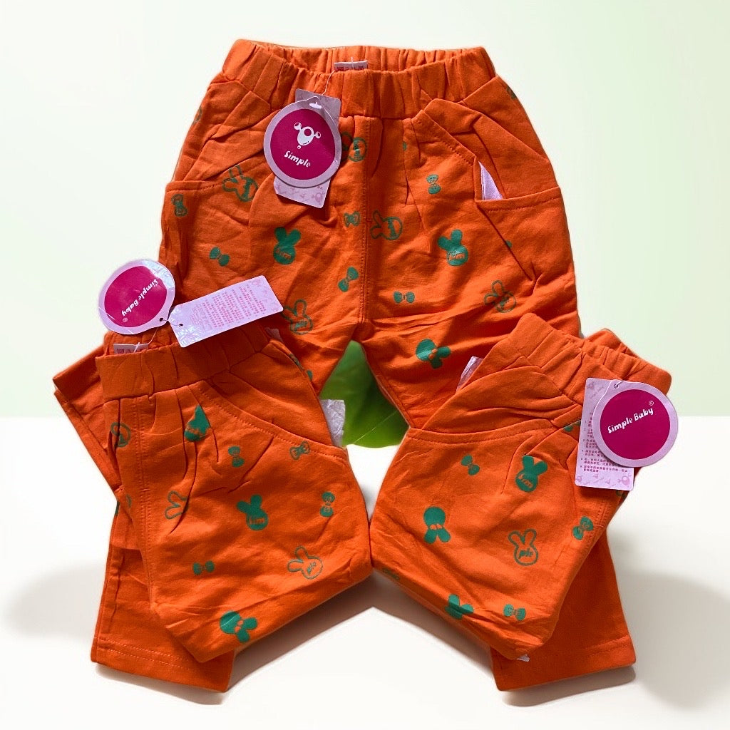 Tots & Togs Orange Rabbit Bow Girls Joggers