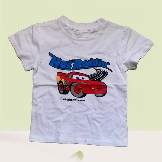 Tots & Togs Hot Roddin' Boys Top - White