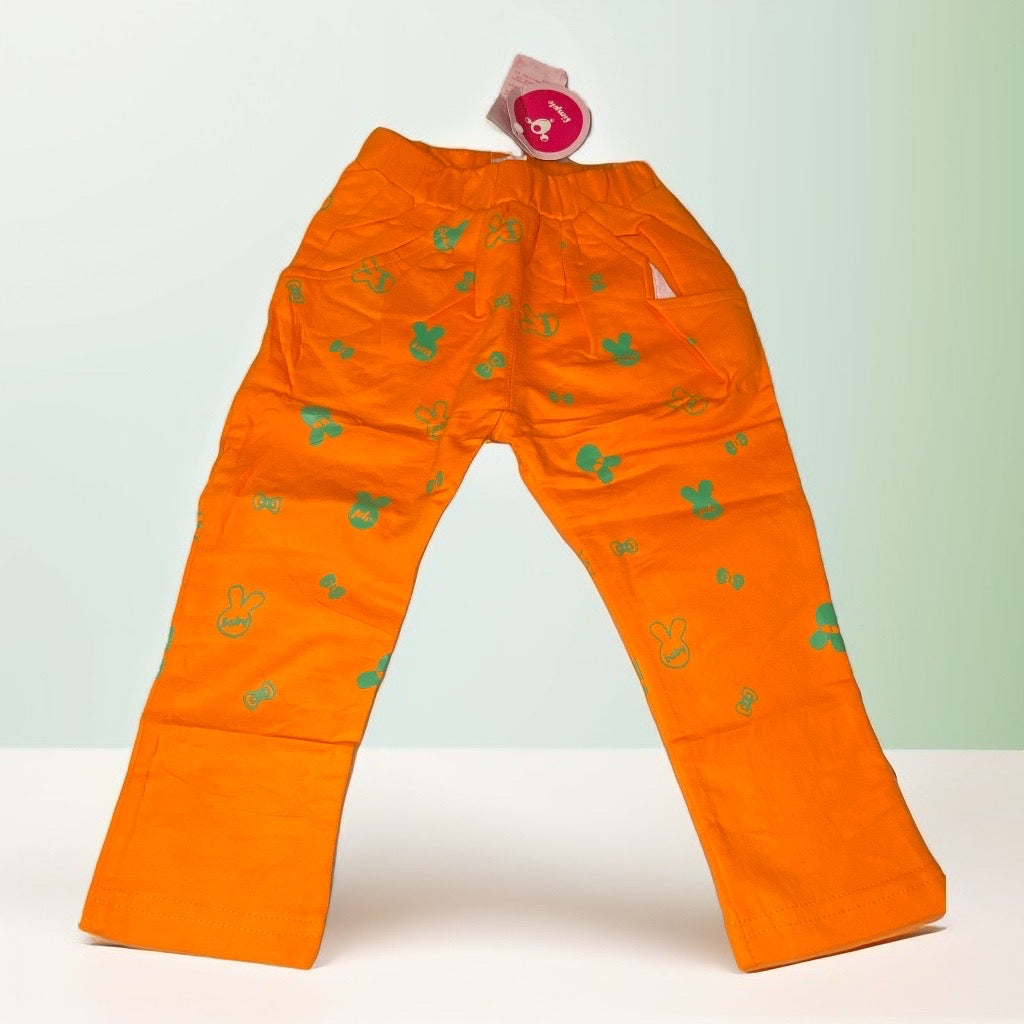 Tots & Togs Orange Rabbit Bow Girls Joggers