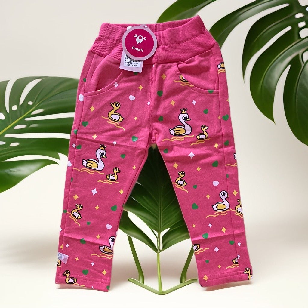 Tots & Togs Pink Queen Duck Girls Joggers