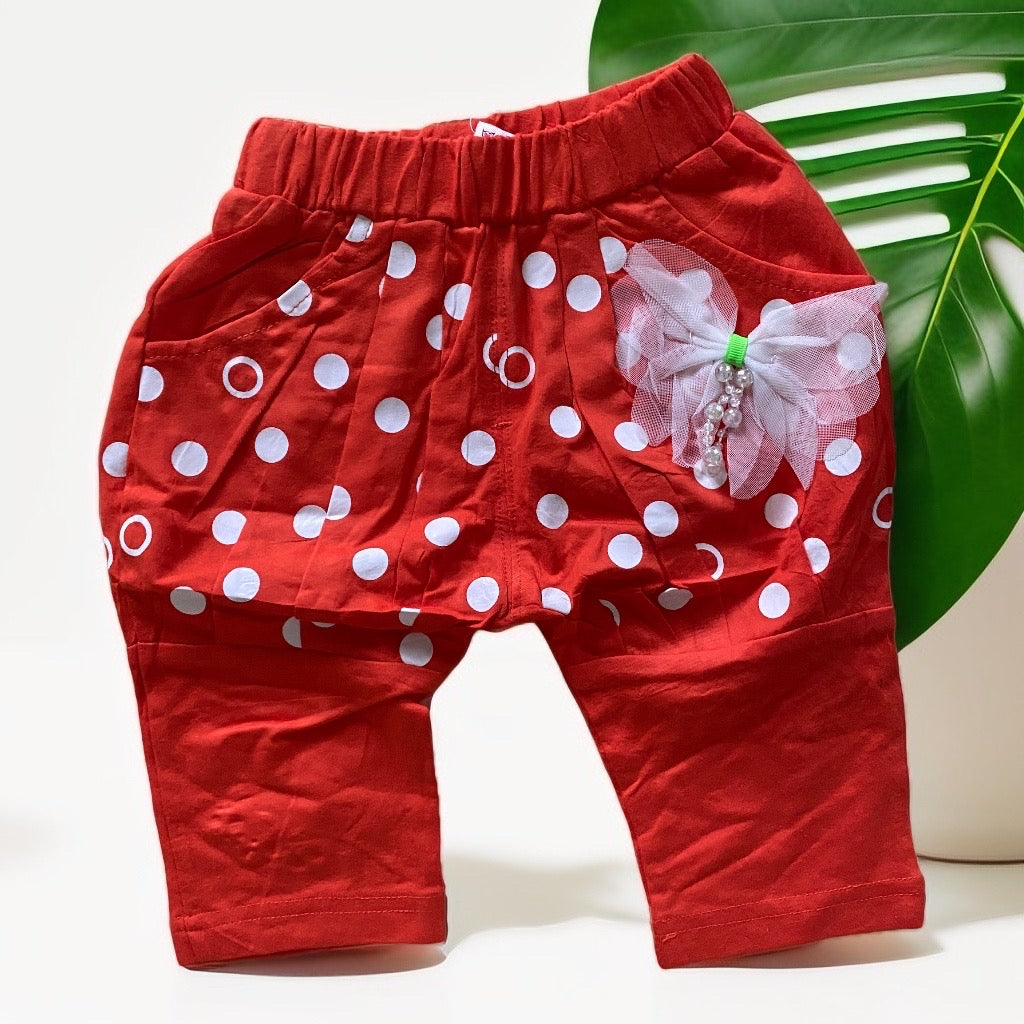 Tots & Togs Orange Bow Lace Girls Joggers