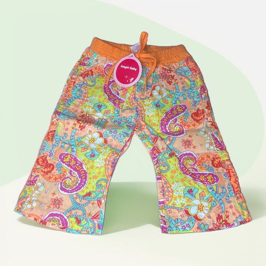 Tots & Togs Orange Mix Girls Pants