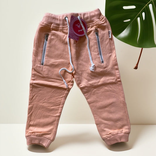 Tots & Togs Pastel Orange Plain Girls Joggers