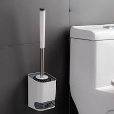 NKX Plastic Toilet Brush And Holder Set