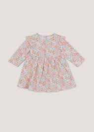 Matalan Baby Pink Floral Print Jersey Dress (Newborn-3mths)