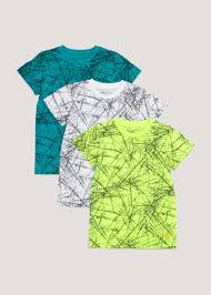 Matalan Boys 3 Pack Multi-coloured T-Shirts (6-7 Yrs)