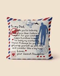 Father's Day Figure & Slogan Graphic Cushion Cover Without Filler