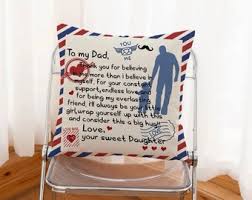 Father's Day Figure & Slogan Graphic Cushion Cover Without Filler