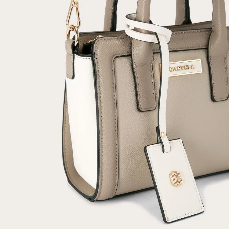 CARVELA LOTTIE MINI TOTE BAG TAUPE COMBINATION