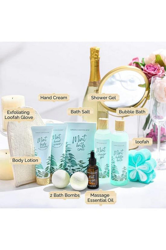 Living And Home 11pcs Mint Scent Bath Spa Gifts Set