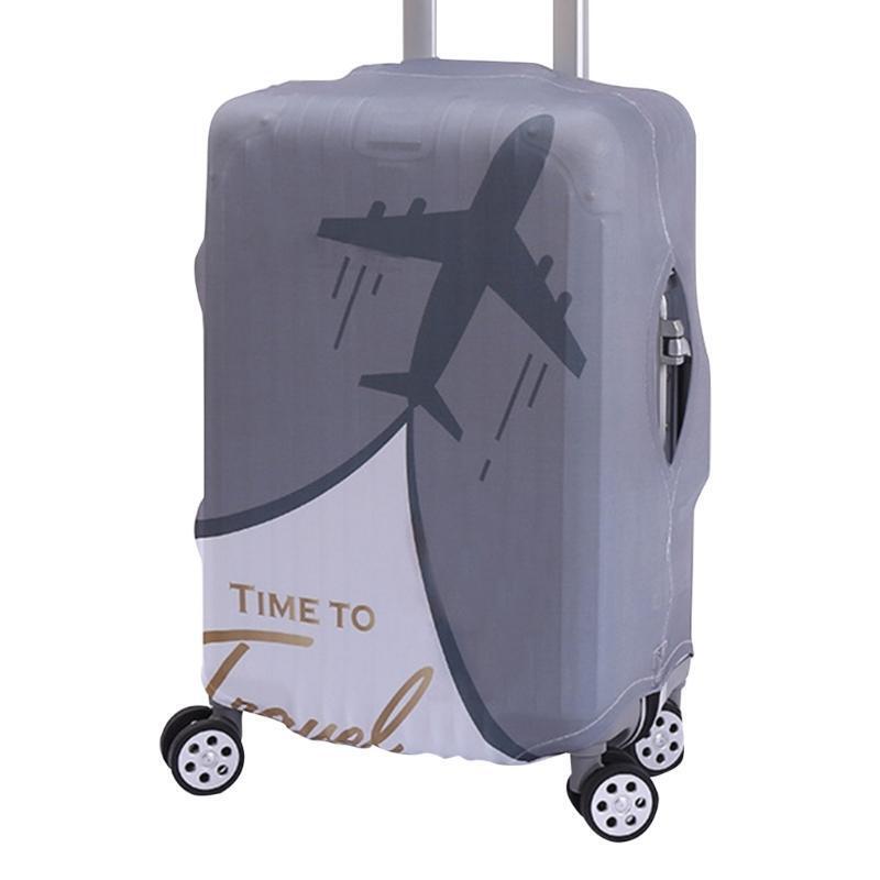 Letter Graphic Luggage Cover Dust-Proof - Grey