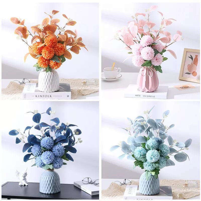 1pc Simulation eucalyptus leaf ball bouquet flower decor