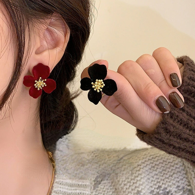 Passion Velvet Red Floral Earrings SJP