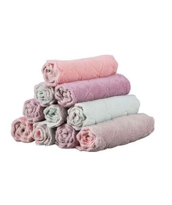 AIWANTO Pack Of 10 Household Kitchen Towels For Home Cleaning Multicolour 26.5cm - Medium