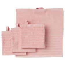 VÅGSJÖN Washcloth, light pink