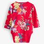 NEXT Red Floral Bodysuits 3 Pack