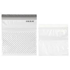 IKEA ISTAD Resealable bag, grey/white 2.5 L