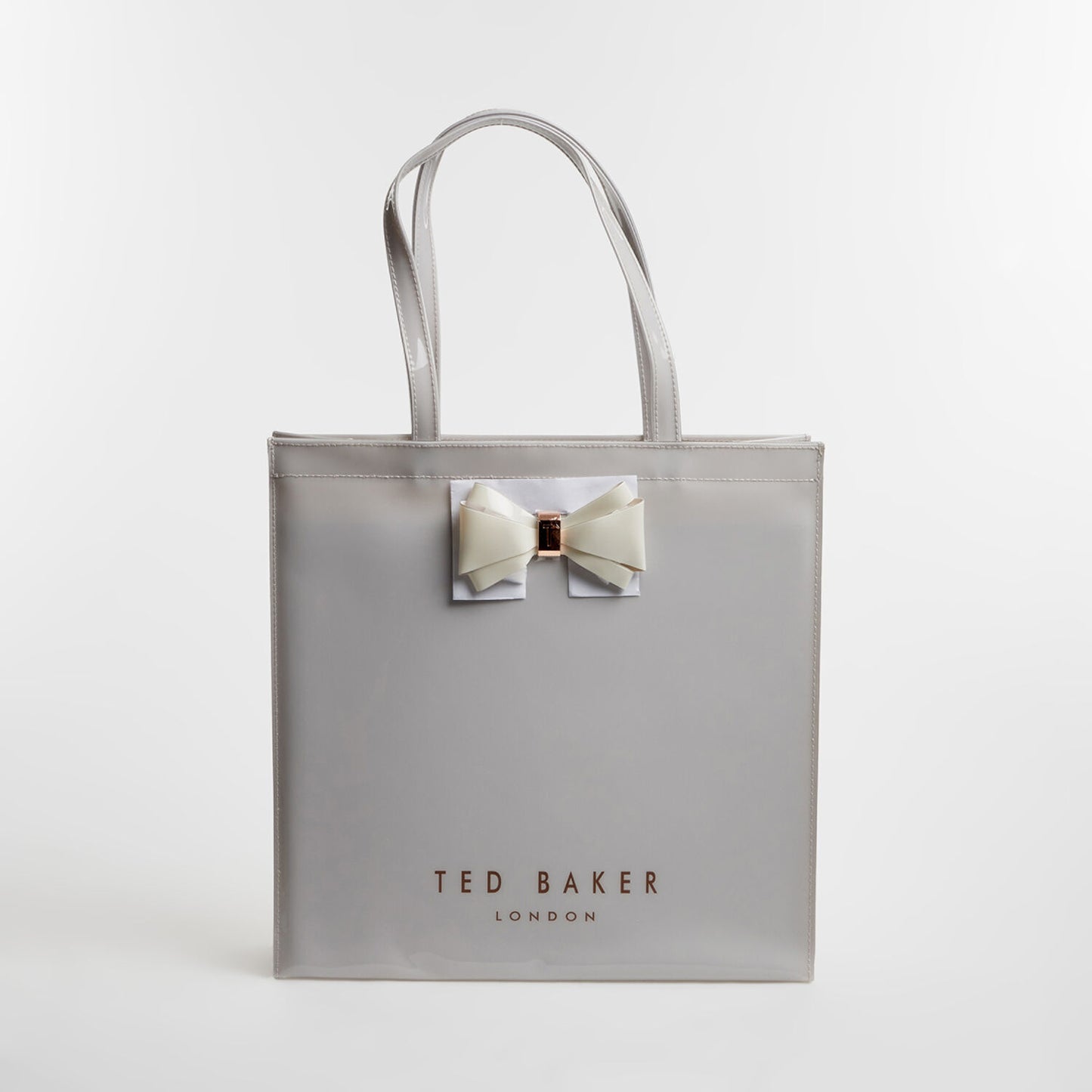 TED BAKER Grey Vinyl Tote Bag