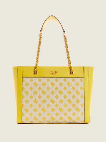 GUESS Always Peony Logo Tote - Yellow