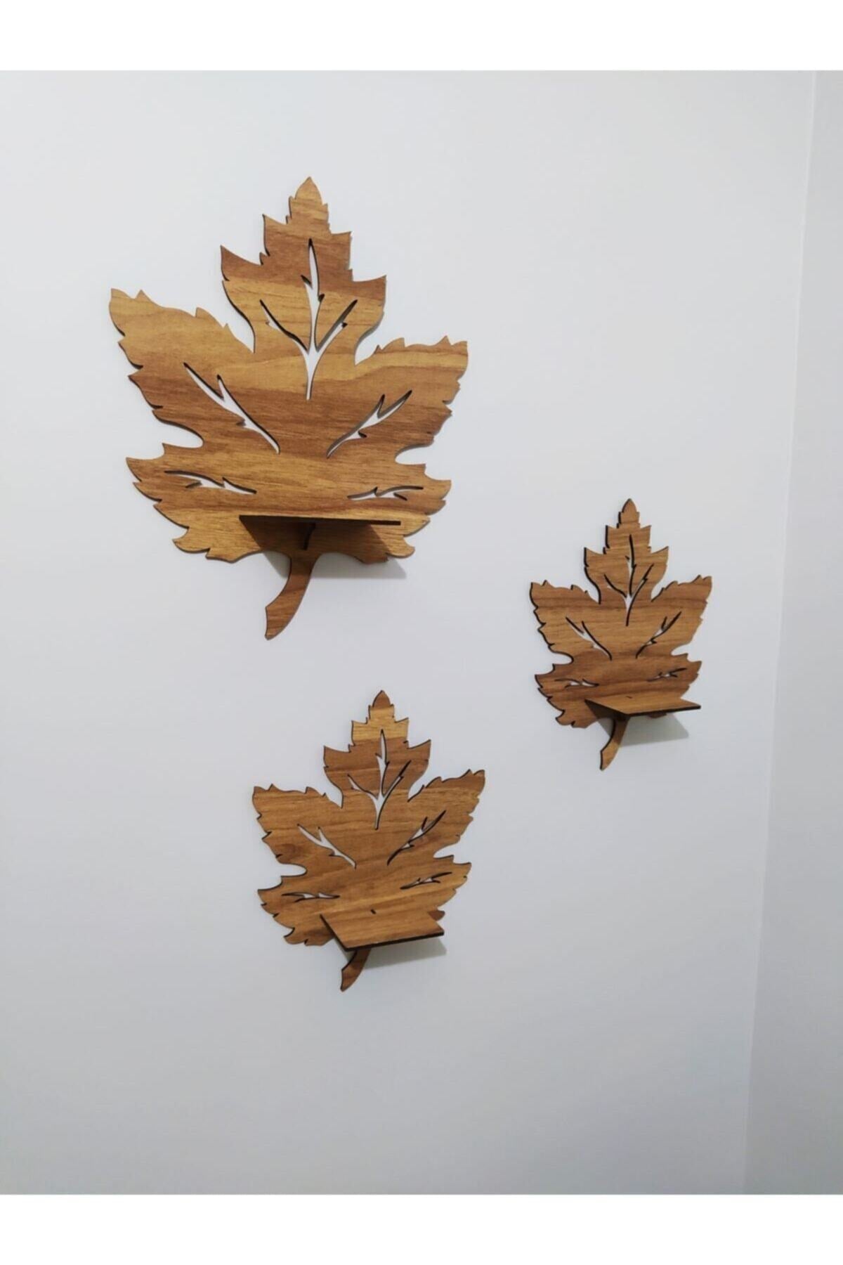 'ALPASLAN KOÇ NAR Wooden Oak Leaf Set With Shelf  Size: OAK