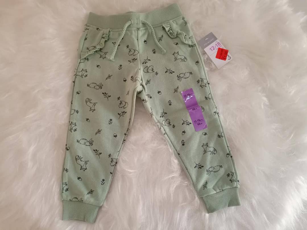 primark green joggers 12-18 Months