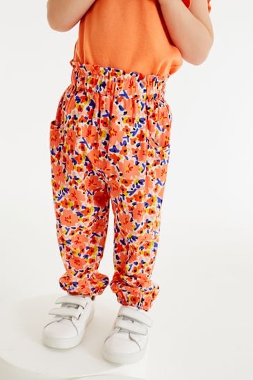 NEXT Orange / Navy Blue Pull - On Trousers
