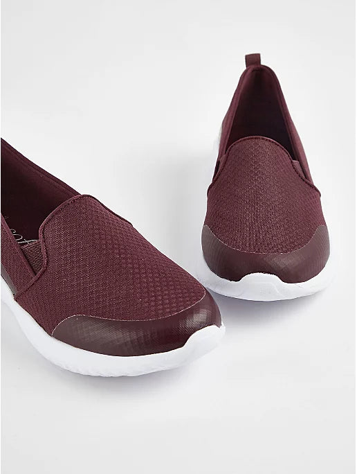 George Burgundy Slip On Comfort Shoes
