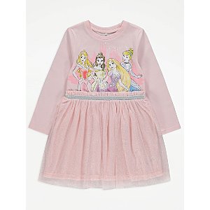 George Disney Princess Pink Glitter Effect Dress
