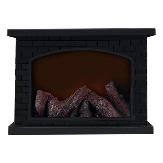 Simulated Fire Lantern Artificial LED Fireplace black