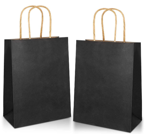 Black Paper Bags,Paper Bags Gift bags for Halloween Party,Wedding,Celebrations