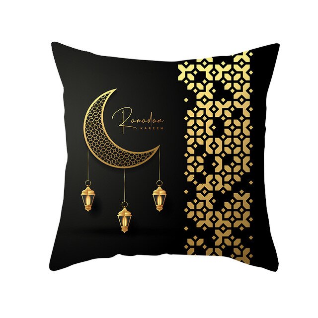 Arabest 4-Piece Ramadan Sofa Pillow Cover Islamic Square Style Pillow Case