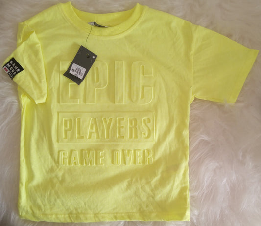 Primark Epic Players Game Over T-shirt Yellow