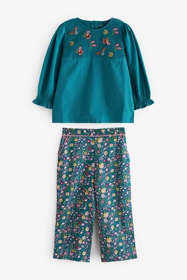 NEXT Teal Floral Pyjamas