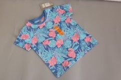 Short Sleeve with flower - Blue